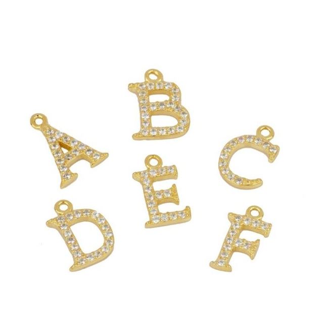 Imagen de Charm Letter Me Plata Dorada