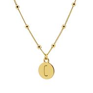 Imagen de Gargantilla Medal Letter Plata Dorada